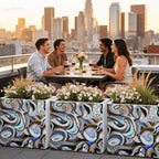Outdoor Metal Art Planter – Artist Edition Blue Inspirations