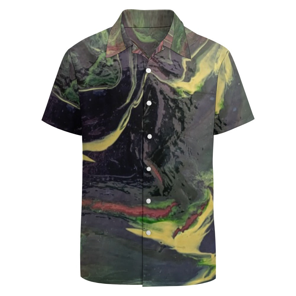 Men’s Short Sleeve Button Down Shirt Intermission Blues
