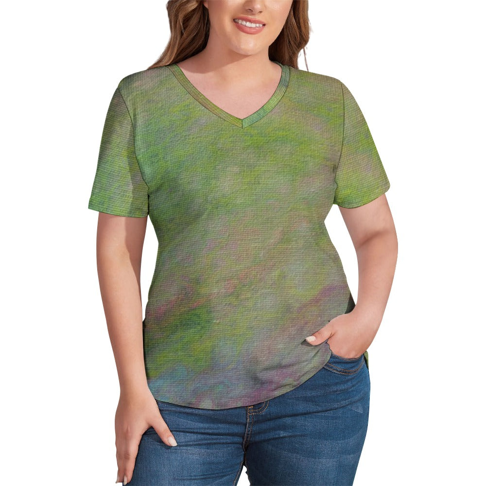 Women’s Printed V-Neck Tee Standing Ovation Series
