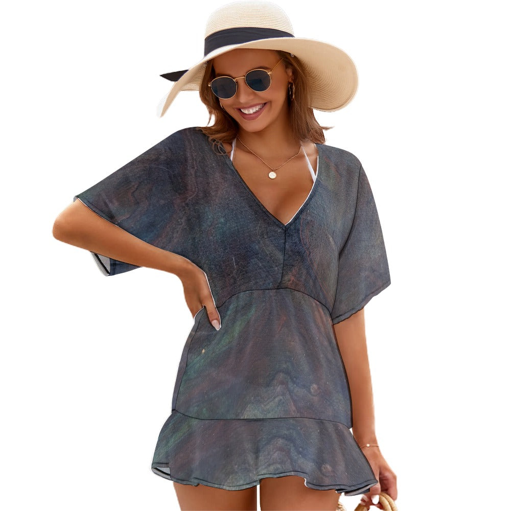 Ladies Thin Short Sleeve Cover-Up Dress Intermission Blues Series