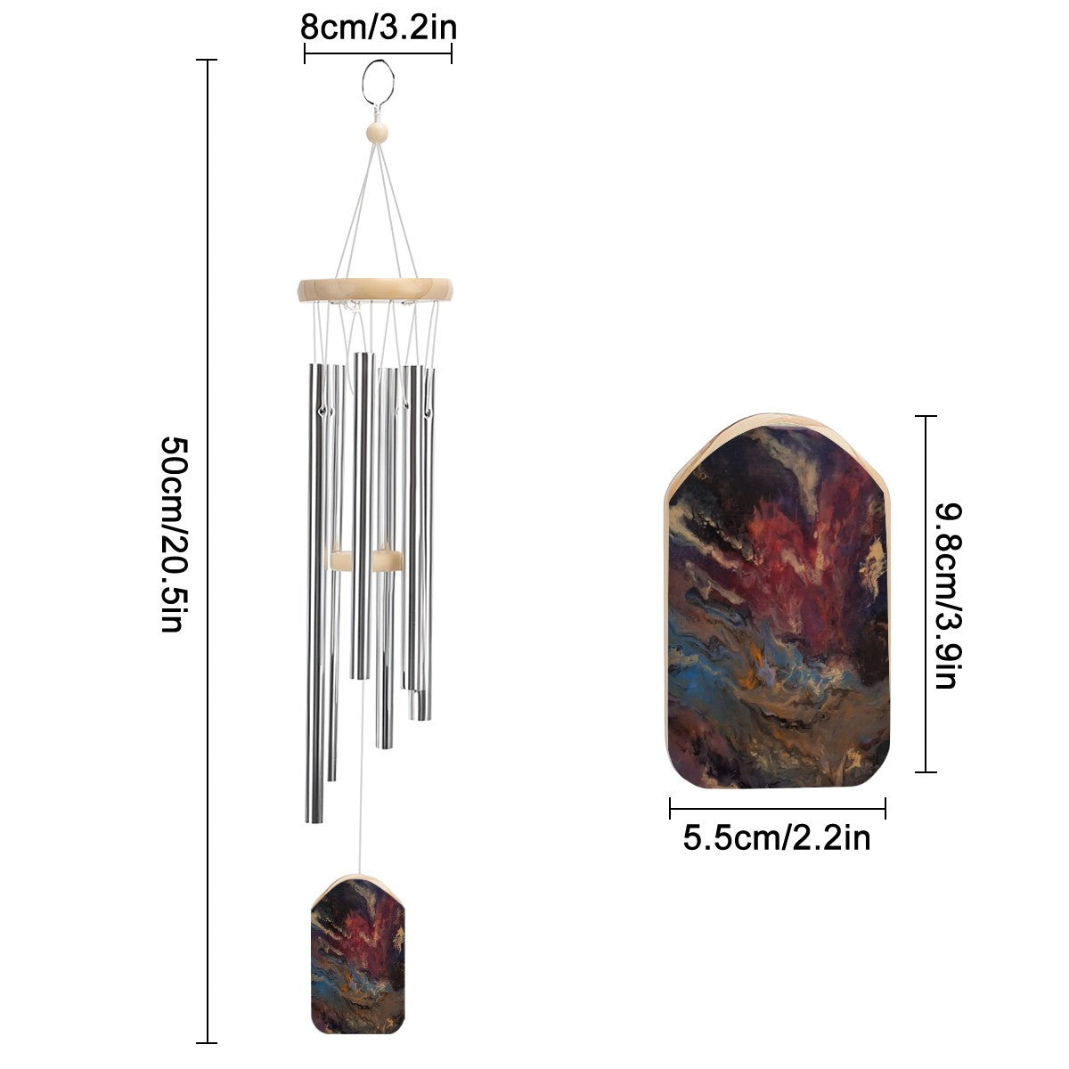 Wooden & Aluminum Wind Chime