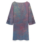 Lotus Leaf Sleeve Dress Intermission Blues Series