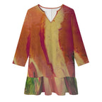 Long-sleeved V-neck Ruffle Dress Standing Ovation Series