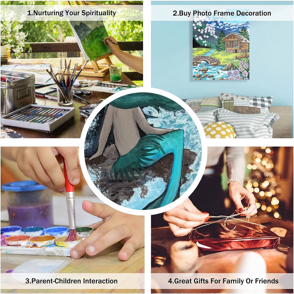 Paint by Numbers Kit Musing Mermaid