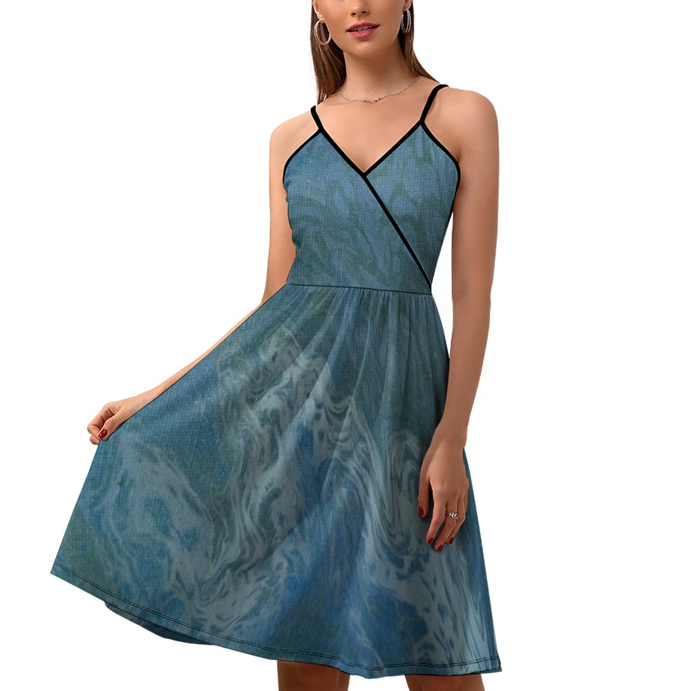 Women's Elegant Suspender Dress Intermission Blues Series