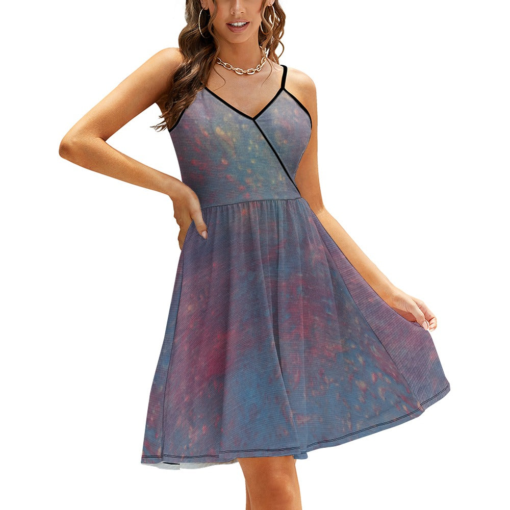 Women's Elegant Suspender Dress Intermission Blues Series