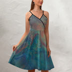 Women's Elegant Suspender Dress Intermission Blues Series