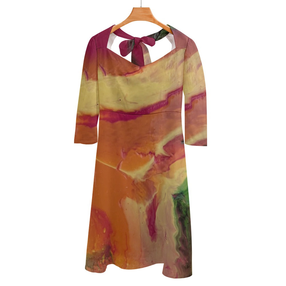 Sweetheart Knot Flare Dress Standing Ovation Series