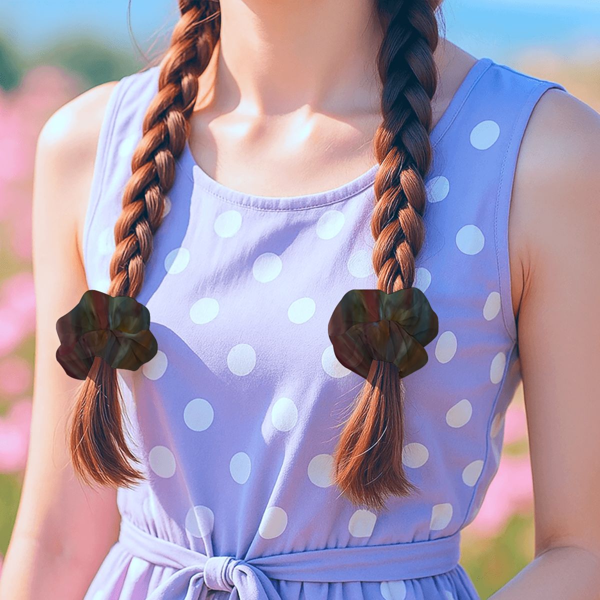6 Pack Hair Scrunchies