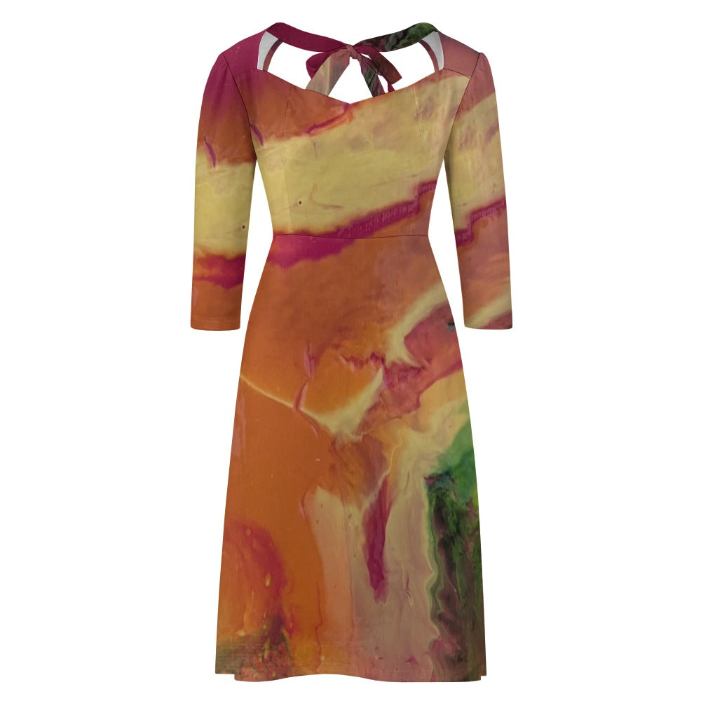 Sweetheart Knot Flare Dress Standing Ovation Series