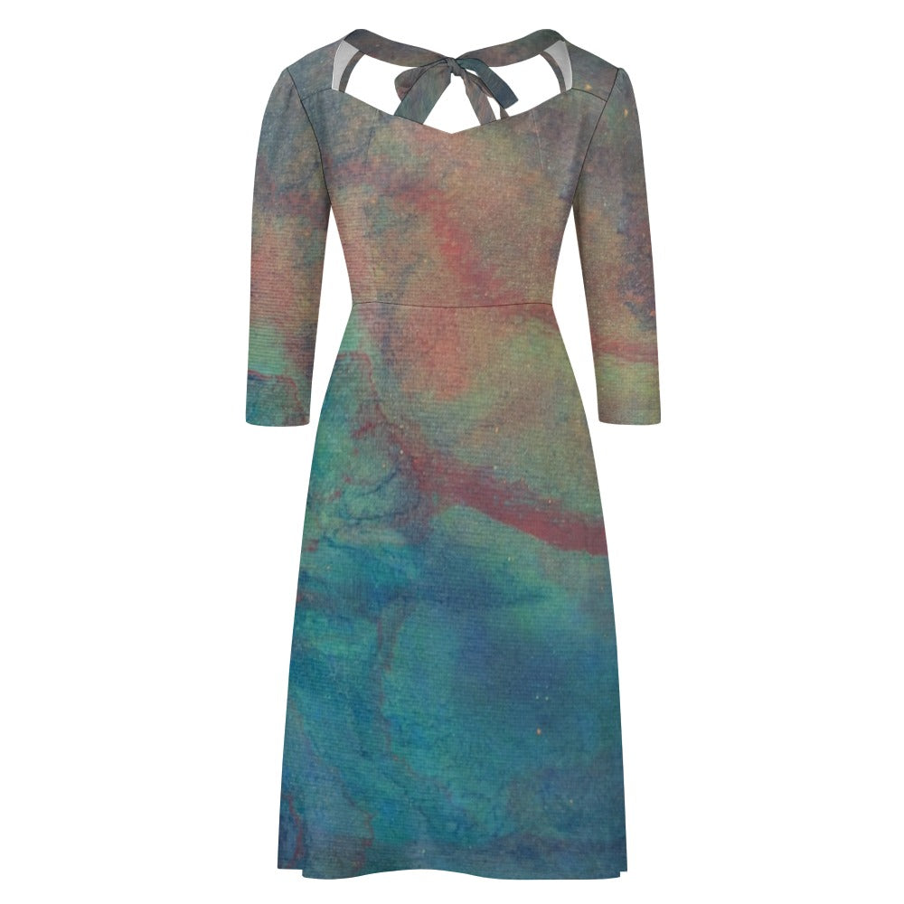 Sweetheart Knot Flare Dress Intermission Blues Series