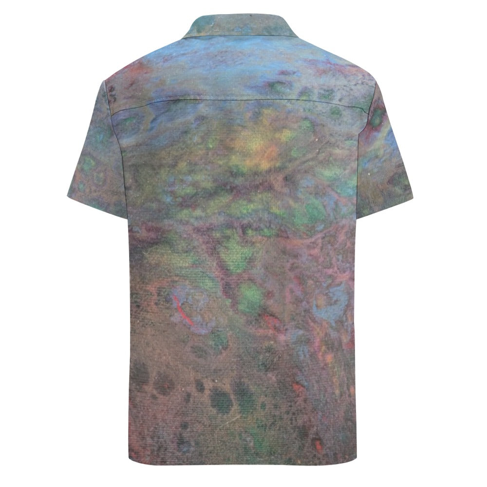 Men’s Short Sleeve Button Down Shirt Intermission Blues
