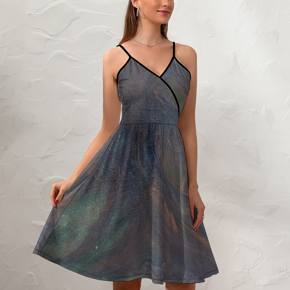 Women's Elegant Suspender Dress Intermission Blues Series