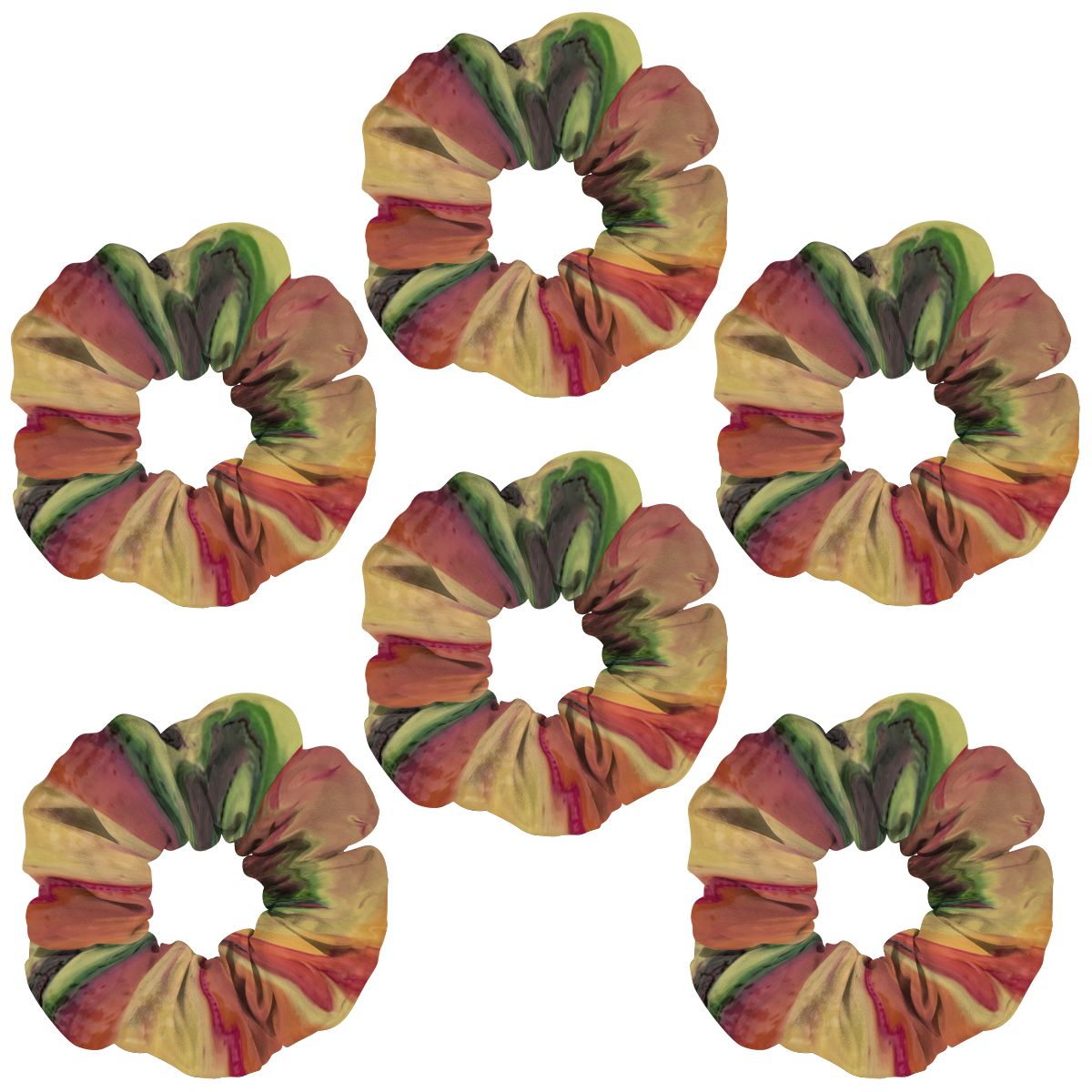 6 Pack Hair Scrunchies