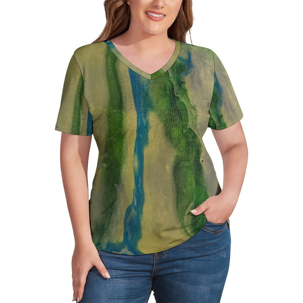 Women’s Printed V-Neck Tee Standing Ovation Series