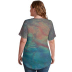 Women’s Printed V-Neck Tee Intermission Blues