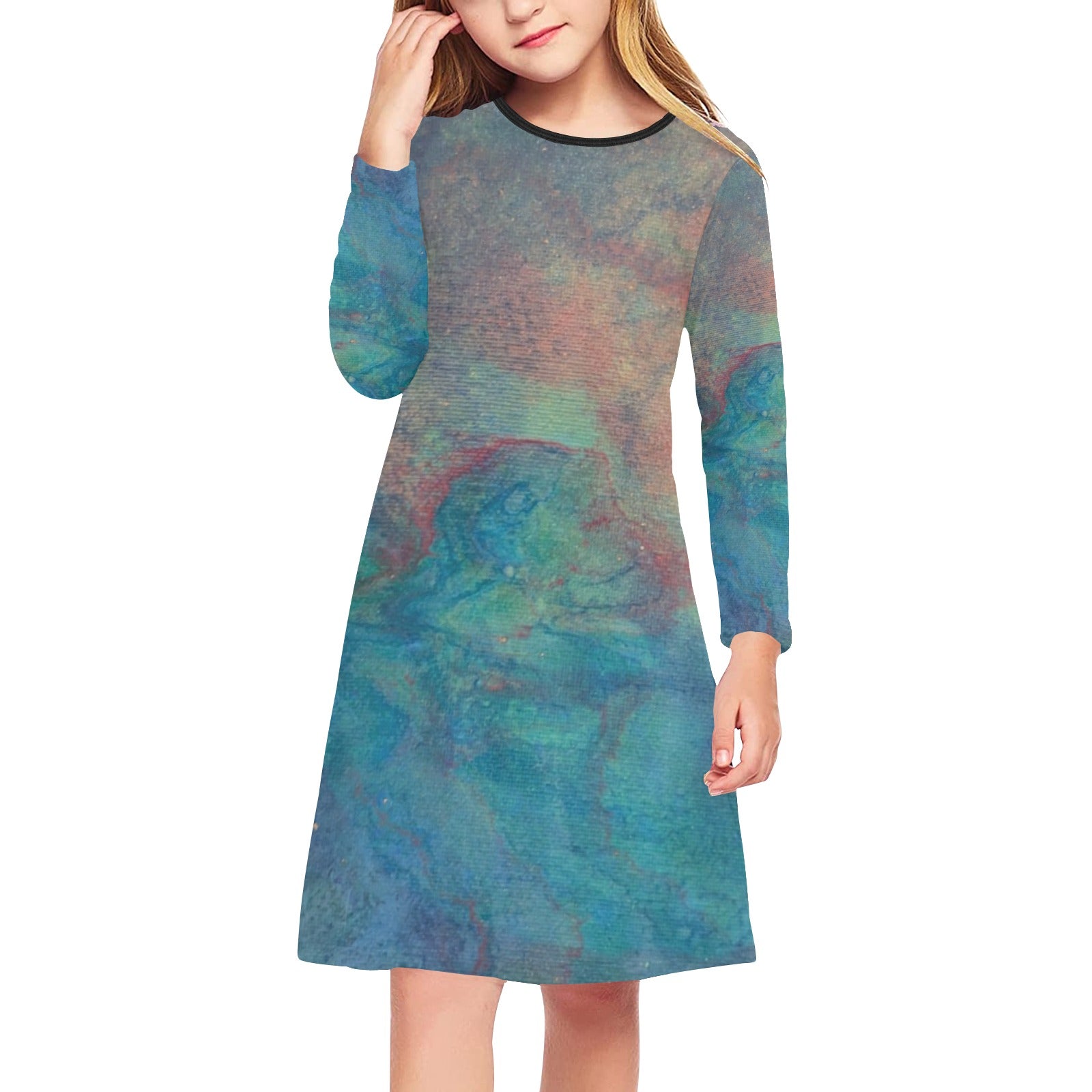 Girls' Long Sleeve Match Me Dress Break Out Edition