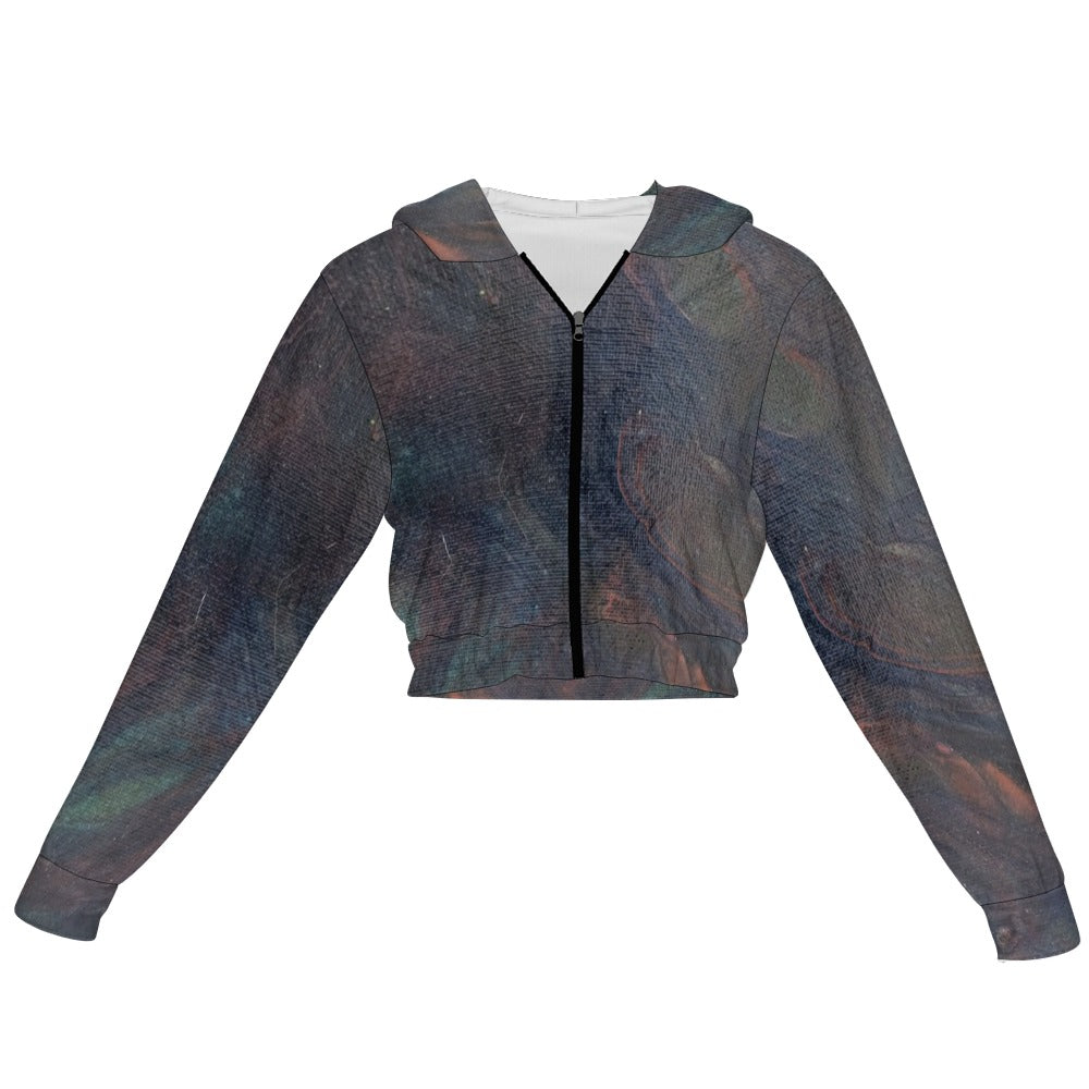Women’s Cropped Zip Jacket Intermission Blues