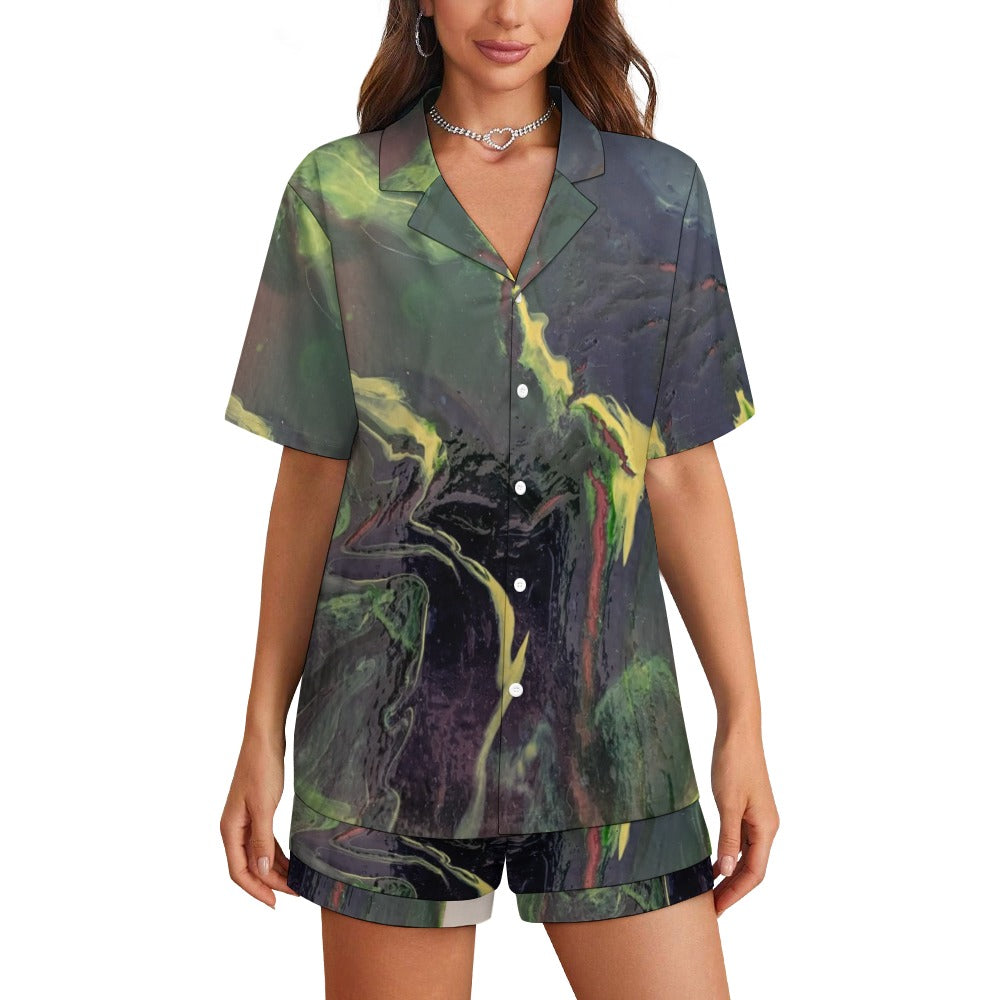 Women’s Short Sleeve Pajama Set Intermission Blues