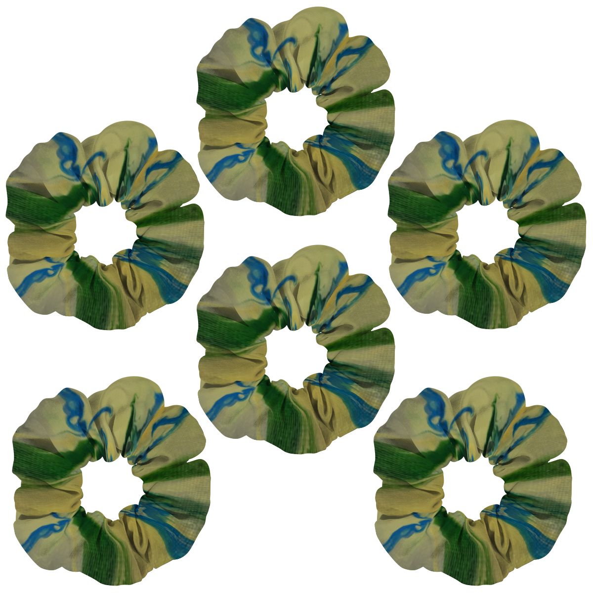 6 Pack Hair Scrunchies