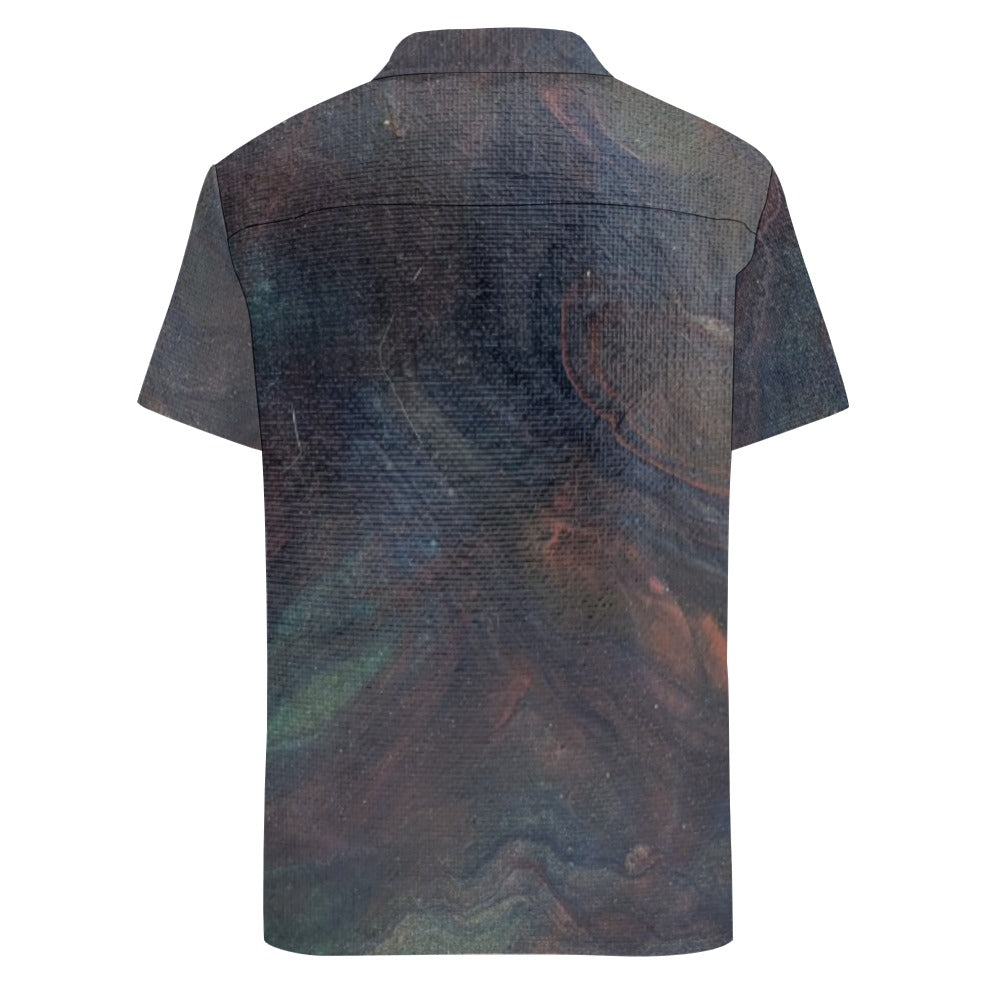 Men’s Short Sleeve Button Down Shirt Intermission Blues