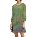 Lotus Leaf Sleeve Dress Standing Ovation Series