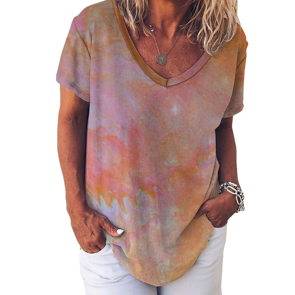 Women’s Printed V-Neck Tee Standing Ovation Series