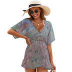 Ladies Thin Short Sleeve Cover-Up Dress Intermission Blues Series