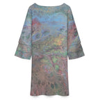 Lotus Leaf Sleeve Dress Intermission Blues Series
