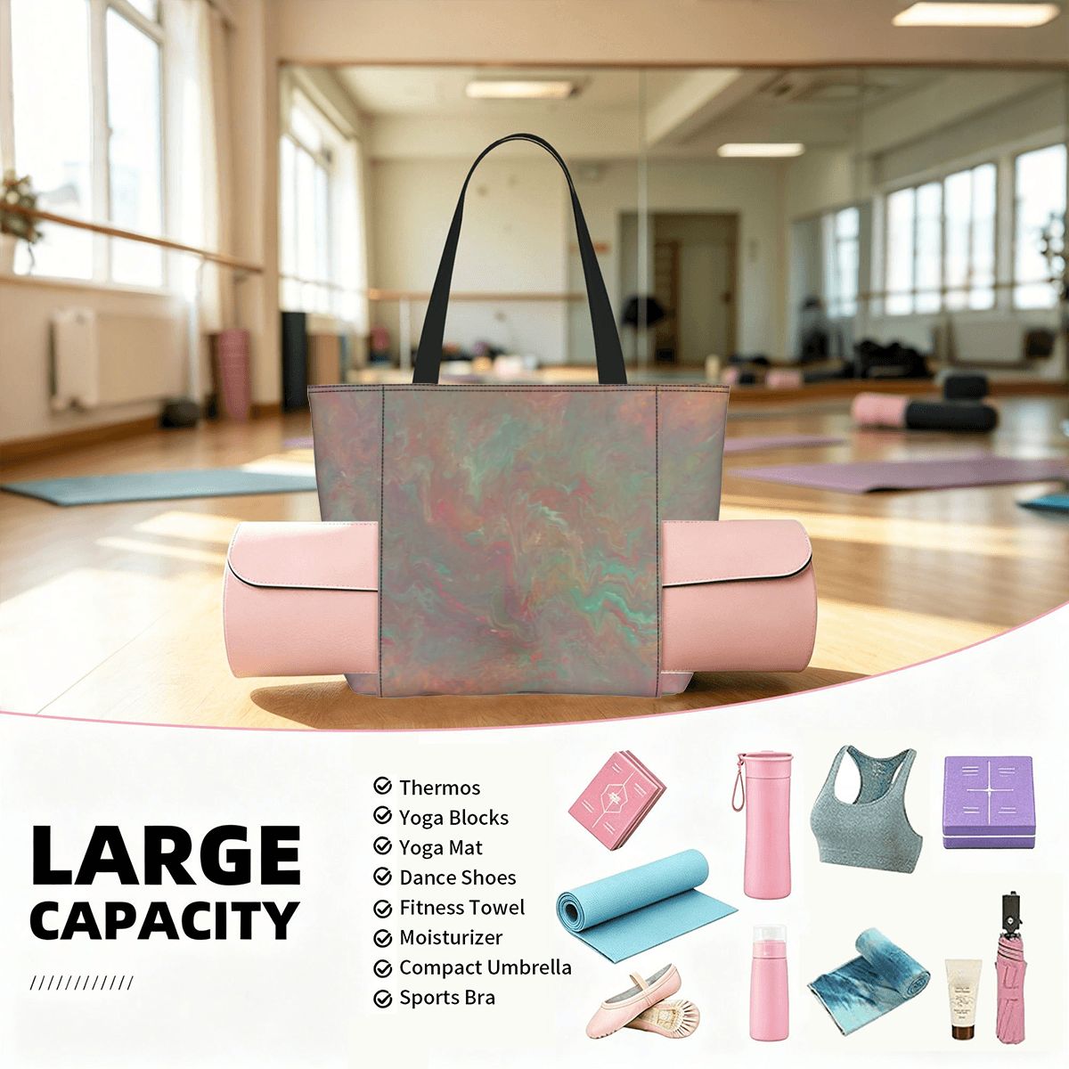 Artful Yoga Tote Bag
